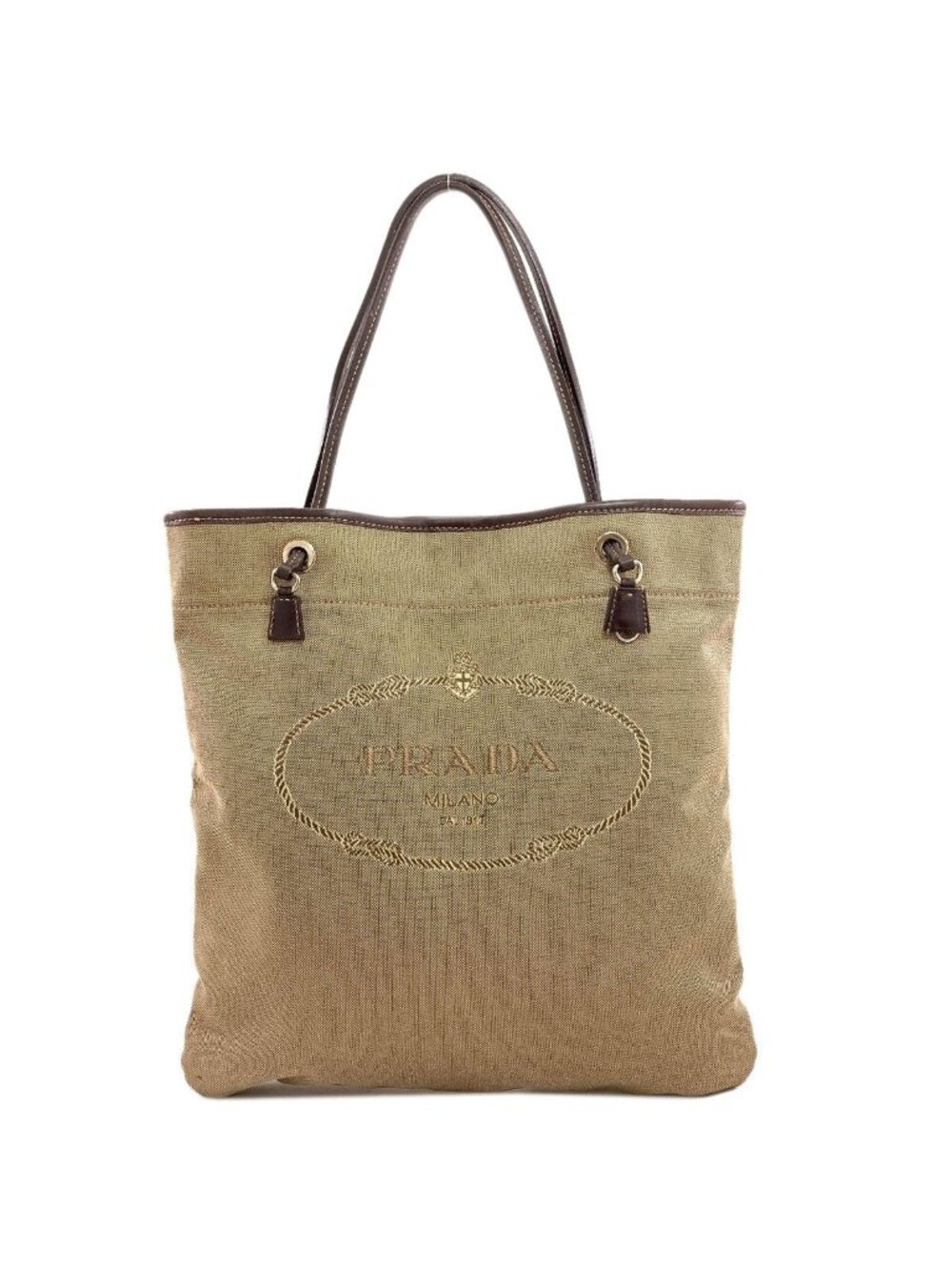 Prada Logo Jacquard Tote Canvas - Picture 1 of 15